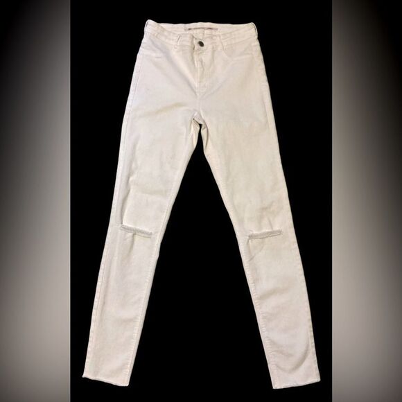 Zara High Rise white jeans Size 6 - Picture 1 of 6